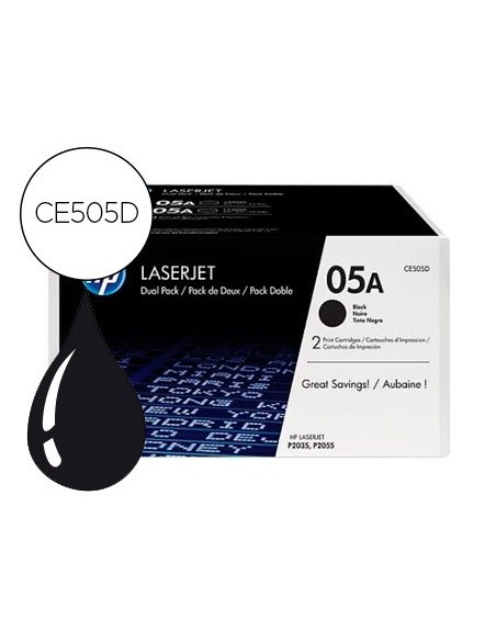 CE505D TONER HP Nº 05A  NG. PK.2 UD. 2300 PG.