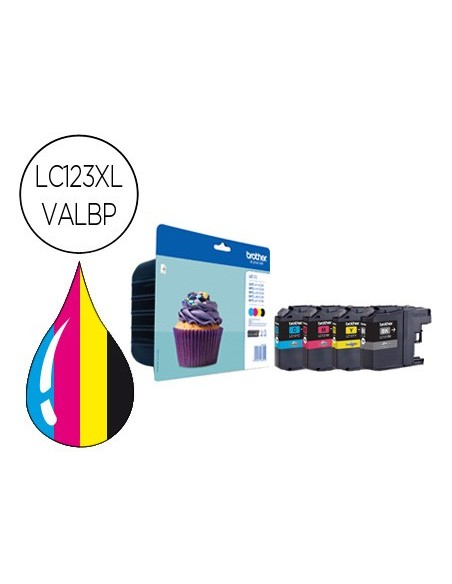 LC-123VALBP CARTUCHO BROTHER RAINBOW PK. 600 PG.