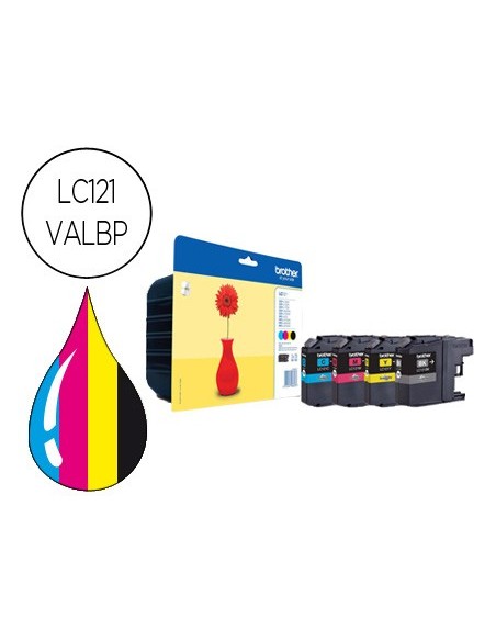 LC-121VALBP CARTUCHO BROTHER RAINBOW PK. 300 PG.