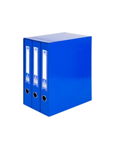 MODULO 3 ARCHIVADORES PAL. LIDERPAPEL FL FORRADO RADO LOMO 60MM AZ.