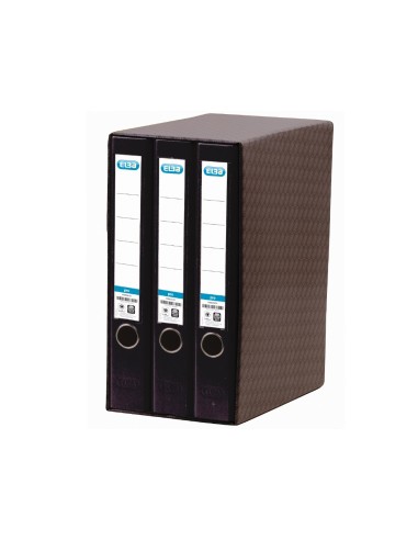 MODULO 3 ARCHIVADORES PALANCA ELBA A4 FORRADO RADO LOMO 50MM NG.