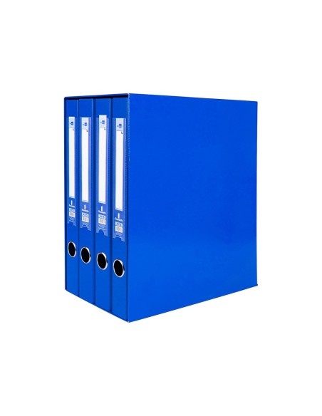MODULO 4 ARCHIVADORES  PAL. LIDERPAPEL FL FORRADO RADO LOMO 40MM AZ.