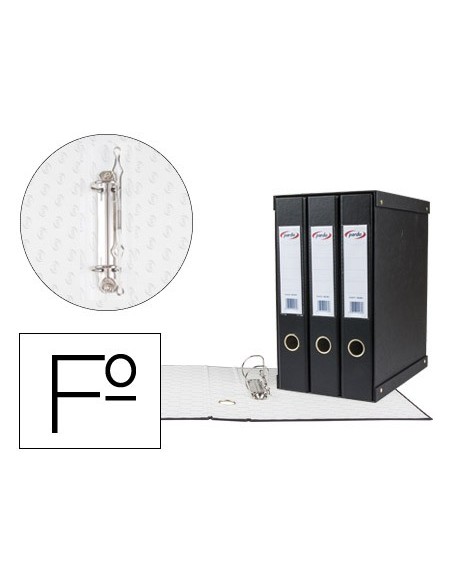 MODULO 3 ARCHIVADORES PALANCA PARDO FL FORRADO RADO LOMO 40MM NG.