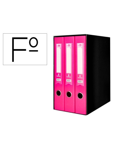 MODULO  3 ARCHIVADORES FL. 2AN.MECANISMO PALANCA 52MM ROSA