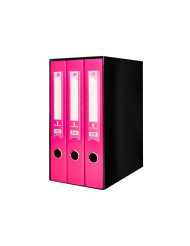 MODULO  3 ARCHIVADORES FL. 2AN.MECANISMO PALANCA 52MM ROSA