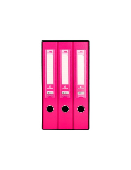MODULO  3 ARCHIVADORES FL. 2AN.MECANISMO PALANCA 52MM ROSA