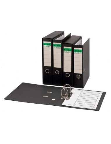 ARCHIVADOR PALANCA ELBA FL CARTON COMPACTO RADO LOMO 80MM NG.
