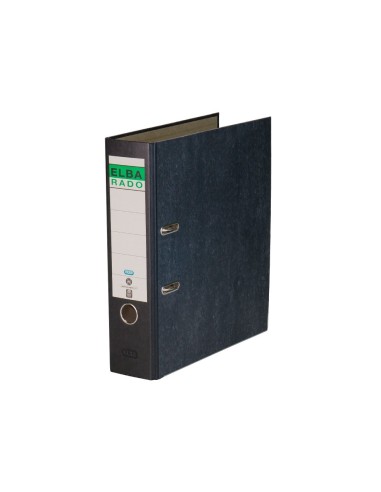 ARCHIVADOR PALANCA ELBA A4 CARTON FORRADO RADO LOMO 80MM NG.JASPEADO
