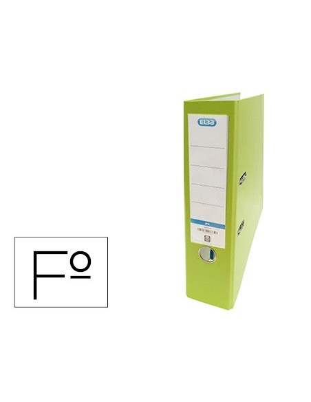 ARCHIVADOR PALANCA ELBA FL CARTON FORRADO PVC RADO LOMO 80MM VE. LIMA