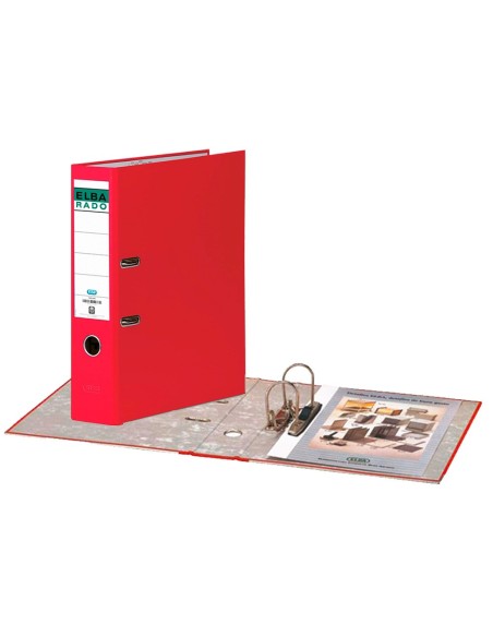 ARCHIVADOR PALANCA ELBA CHIC CARTON FORRADO PVC RADO A4 LOMO 80MM RJ.