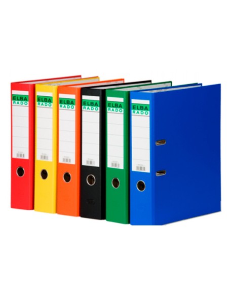 ARCHIVADOR PALANCA ELBA CHIC CARTON FORRADO PVC RADO A4 LOMO 80MM RJ.