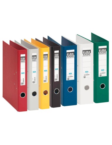 ARCHIVADOR PALANCA ELBA CHIC CARTON FORRADO PVC RADO FL. L.80MM NG.