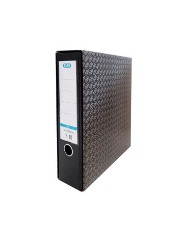 CAJA ARCHIVADOR PALANCA CARTON FORRADO ELBA A4 LOMO 85MM NG.