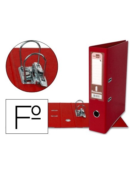 ARCH.PAL.LIDERPAPEL C.FORRADO FL.ROJO C/RADO