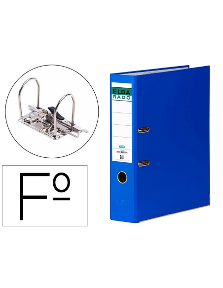 ARCH.PAL.ELBA C.FORRADO FL.AZUL LOMO 80 MM RADO CHIC