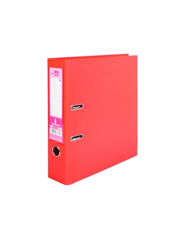 ARCH.PAL.LIDERPAPEL C.FORRADO DIN A4 ROJO C/RADO LOMO 75 MM