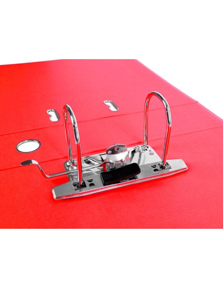 ARCH.PAL.LIDERPAPEL C.FORRADO DIN A4 ROJO C/RADO LOMO 75 MM