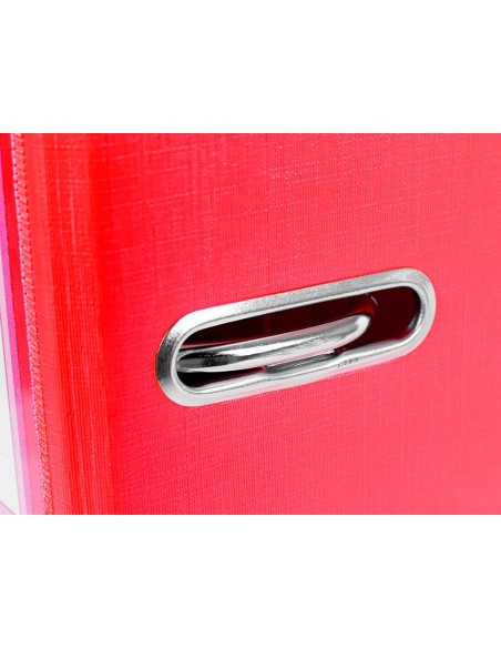 ARCH.PAL.LIDERPAPEL C.FORRADO DIN A4 ROJO C/RADO LOMO 75 MM