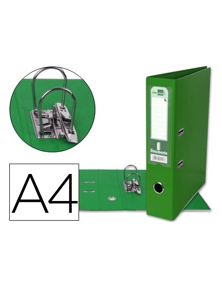 ARCH.PAL.LIDERPAPEL C.FORRADO DIN A4 VER C/RADO LOMO 75 MM