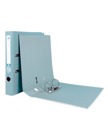 ARCH ESTRECHO.PAL.LIDERPAPEL C.FORRADO DIN A4 GRIS C/RADO LOMO 52 MM