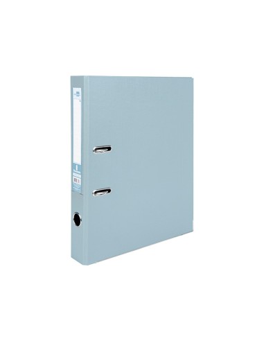 ARCH ESTRECHO.PAL.LIDERPAPEL C.FORRADO DIN A4 GRIS C/RADO LOMO 52 MM