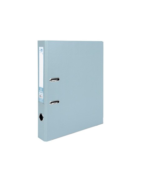 ARCH ESTRECHO.PAL.LIDERPAPEL C.FORRADO DIN A4 GRIS C/RADO LOMO 52 MM