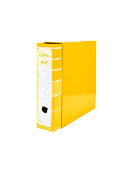 ARCH.PAL.LIDERPAPEL C.FORRADO DIN A4 AM.C/CAJA LOMO 80 MM FILIN