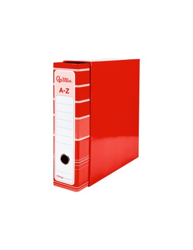 ARCH.PAL.LIDERPAPEL C.FORRADO DIN A4 ROJO C/CAJA LOMO 80 MM FILING SY