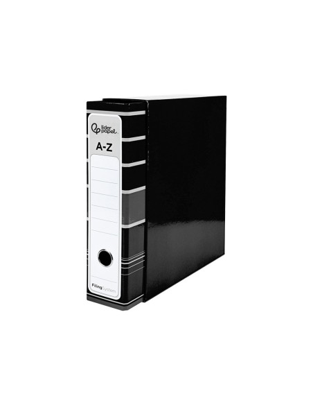 ARCH.PAL.LIDERPAPEL C.FORRADO DIN A4 NG.C/CAJA LOMO 80 MM FILING S