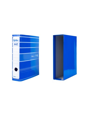 ARCH.PAL.LIDERPAPEL C.FORRADO DIN-A4 AZUL C/CAJA LOMO 80 MM-FILING SY