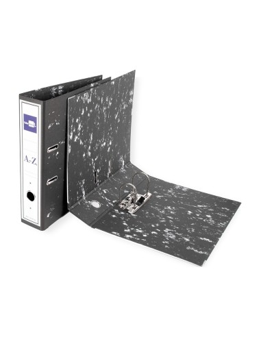 ARCH.PAL.LIDERPAPEL C.FORRADO FL.JASPEADO NEGRO SIN CAJA C/RADO CLASS