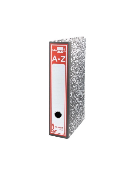 ARCH.PAL.LIDERPAPEL C.FORRADO FL.JASPEADO GRIS SIN CAJA CLASSIC RED