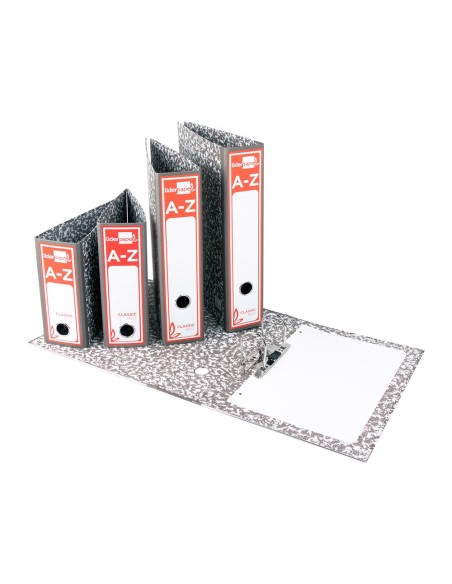 ARCH.PAL.LIDERPAPEL C.FORRADO DIN A4 JASPEADO GRIS SIN CAJA CLASSIC R