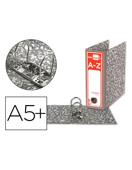 ARCH. 4º APAISADO LIDERPAPEL C.FORRADO  JASPEADO GRIS SIN CAJA