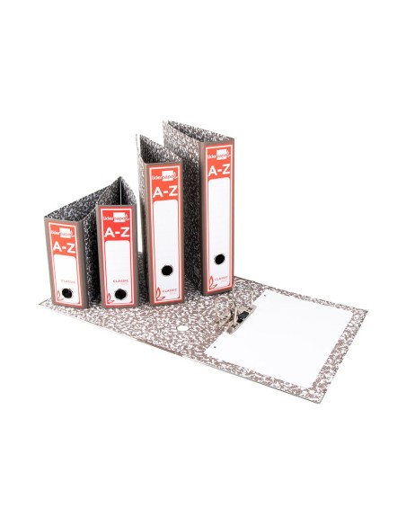 ARCH. 4º APAISADO LIDERPAPEL C.FORRADO  JASPEADO GRIS SIN CAJA