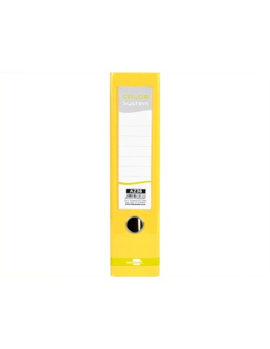 ARCH.PAL.LIDERPAPEL C.FORRADO DIN A4 AM.SIN CAJA LOMO 80 MM COL