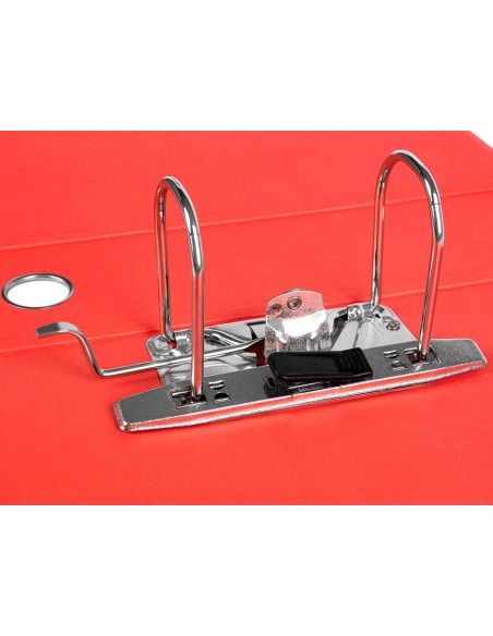 ARCH.PAL.LIDERPAPEL C.FORRADO DIN A4 ROJO SIN CAJA LOMO 80 MM COLOR S