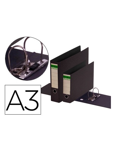 ARCHIVADOR PALANCA ELBA A3 APAISADO LOMO 80MM NG.