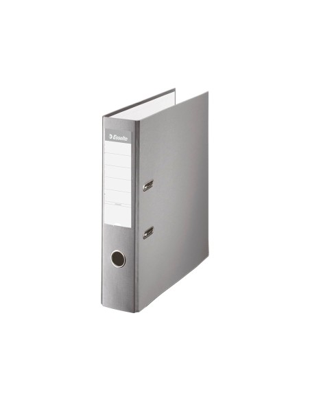 ARCHIVADOR PALANCA ESSELTE FL CARTON FORRADO PVC RADO LOMO 75MM GRIS