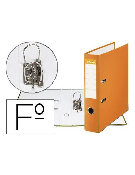ARCHIVADOR PALANCA ESSELTE FL CARTON FORRADO PVC RADO LOMO 75MM NJ.