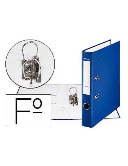 ARCHIVADOR PALANCA ESSELTE FL CARTON FORRADO PVC RADO LOMO 50MM AZ.