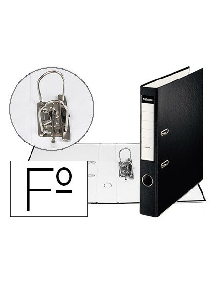 ARCHIVADOR PALANCA ESSELTE FL CARTON FORRADO PVC RADO LOMO 50MM NG.