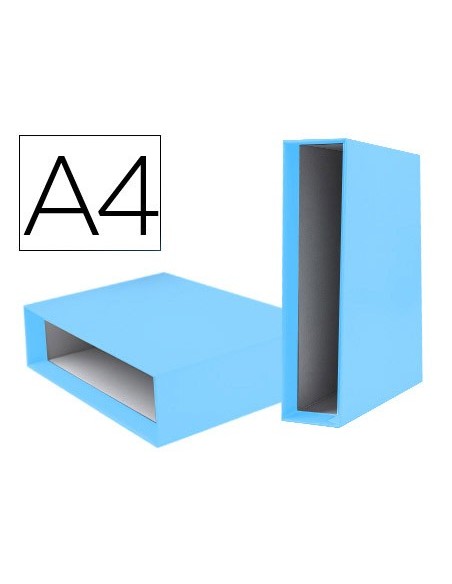CAJA ARCHIVADOR PALANCA DOCUMENTA A4 CARTON LOMO 75MM CEL.
