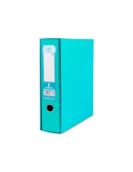 CAJA ARCHIVADOR PALANCA DOCUMENTA A4 CARTON LOMO 75MM VE. CL.