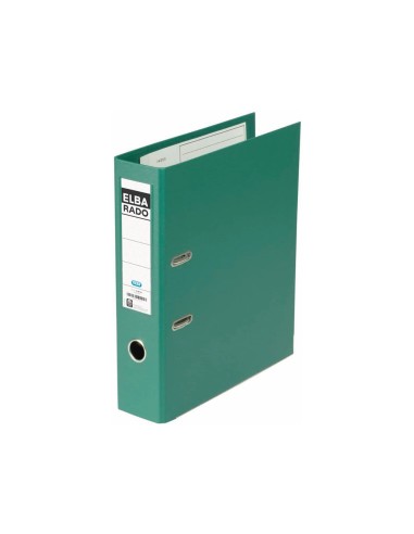 ARCH.PAL.ELBA CARTON FORRADO A4 VERDE LOMO 80 MM RADO