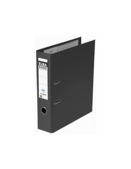 ARCH.PAL.ELBA CARTON FORRADO A4 NEGRO LOMO 80 MM RADO