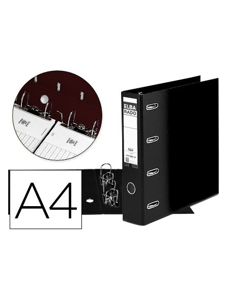 ARCH.PAL.ELBA CARTON FORRADO A4 NG.LOMO 75 MM RADO DOBLE
