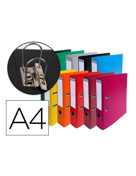 ARCH.PAL.EXACOMPTA CARTON FORRADO PVC A4 COL. SURT. LOMO 70 MM