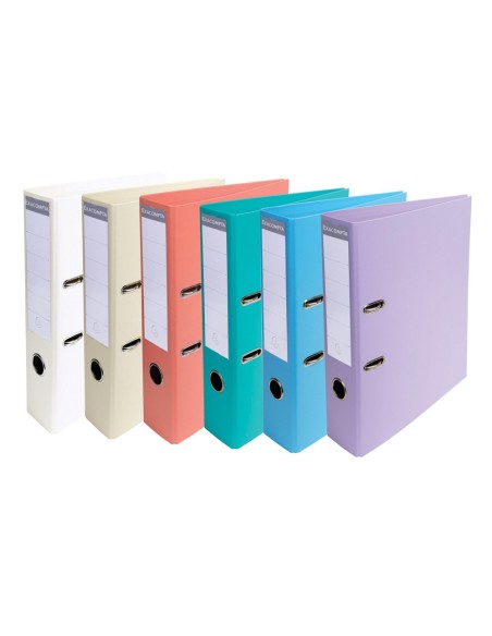 ARCH.PAL.EXACOMPTA CARTON FORRADO PVC A4 COL. PASTELES SURT. 70MM