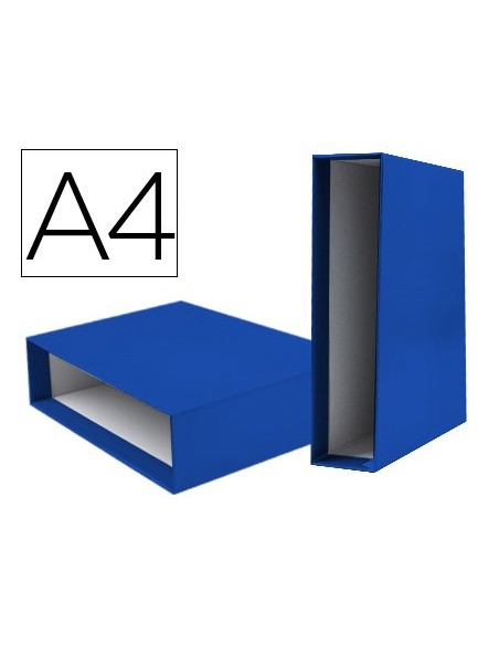 CAJA ARCHIVADOR PALANCA DOCUMENTA A4 CARTON LOMO 82MM AZ.